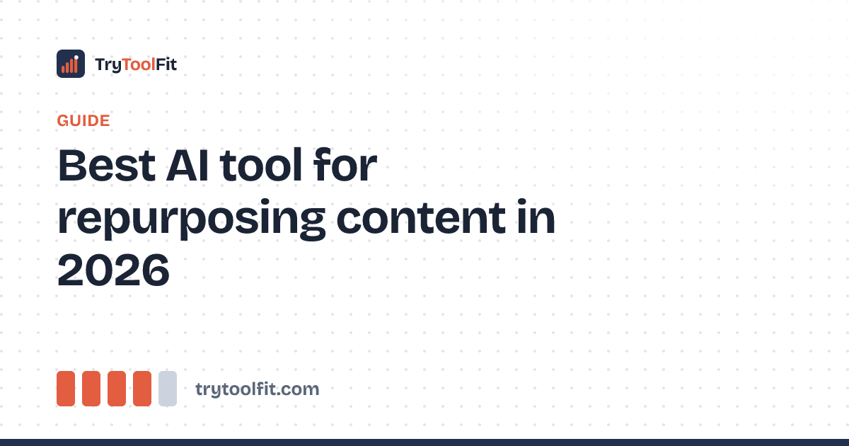 Best AI tool for repurposing content in 2026