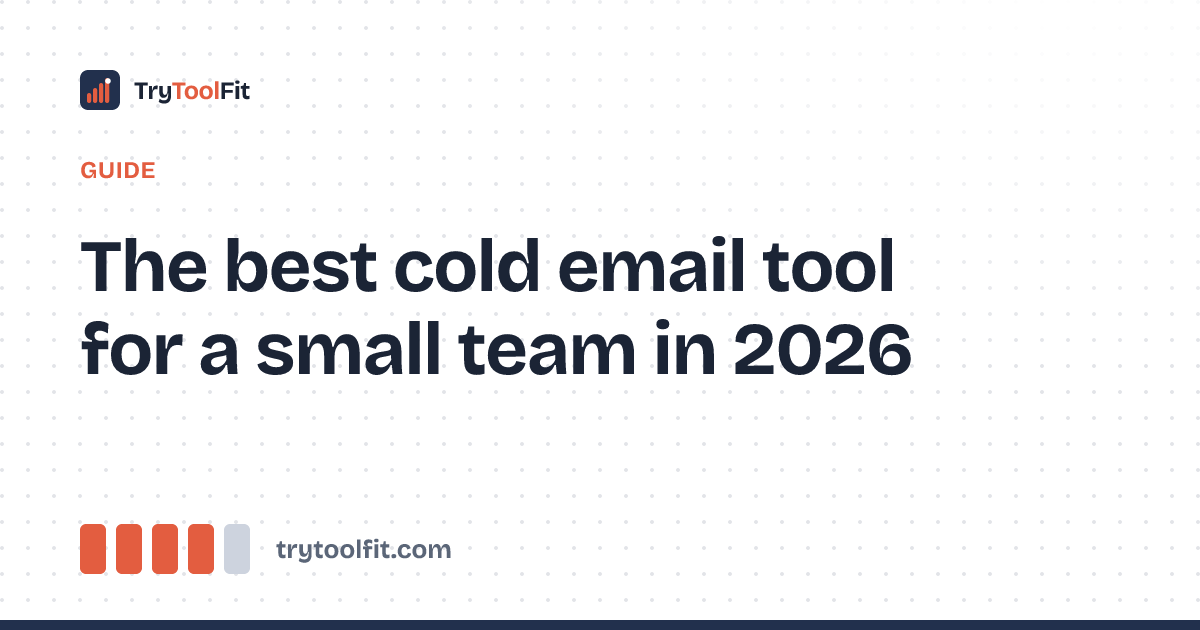 The best cold email tool for a small team in 2026