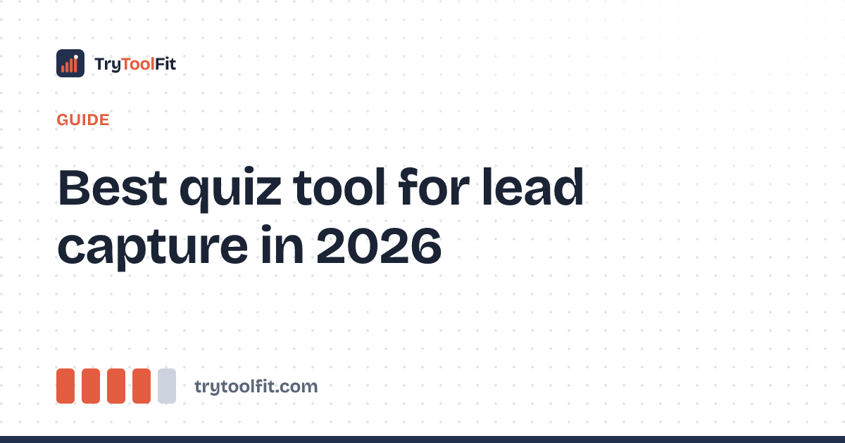 Best quiz tool for lead capture in 2026