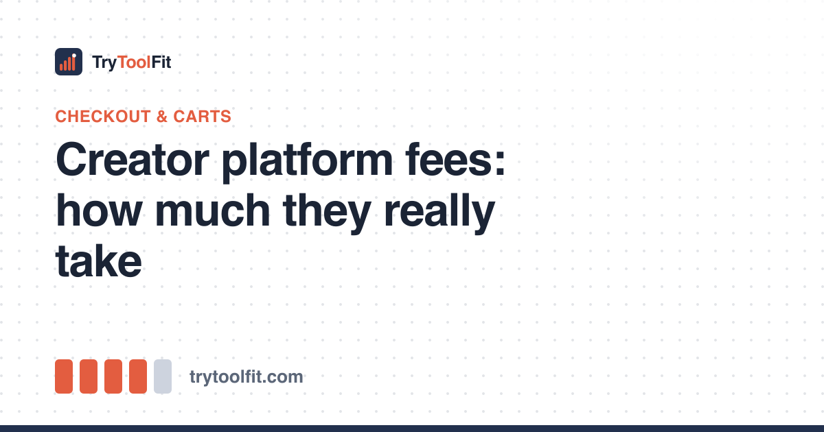 Creator platform fees: how much they really take