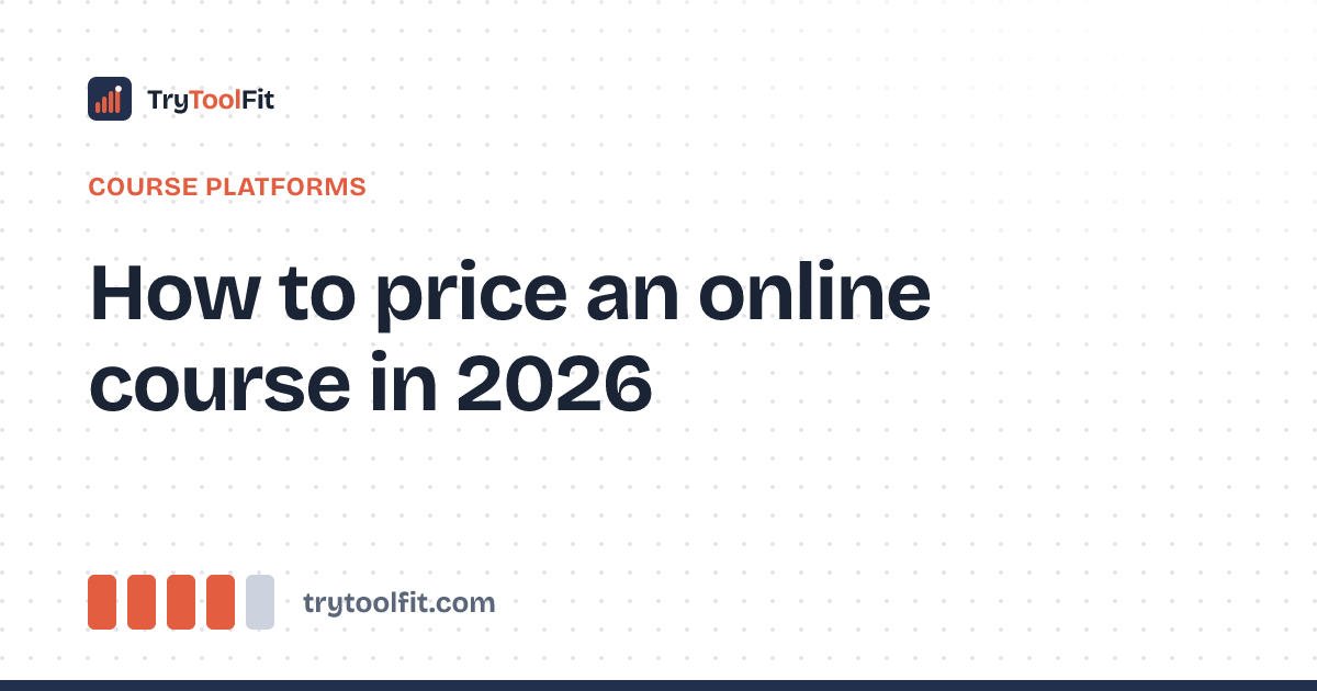 How to price an online course in 2026