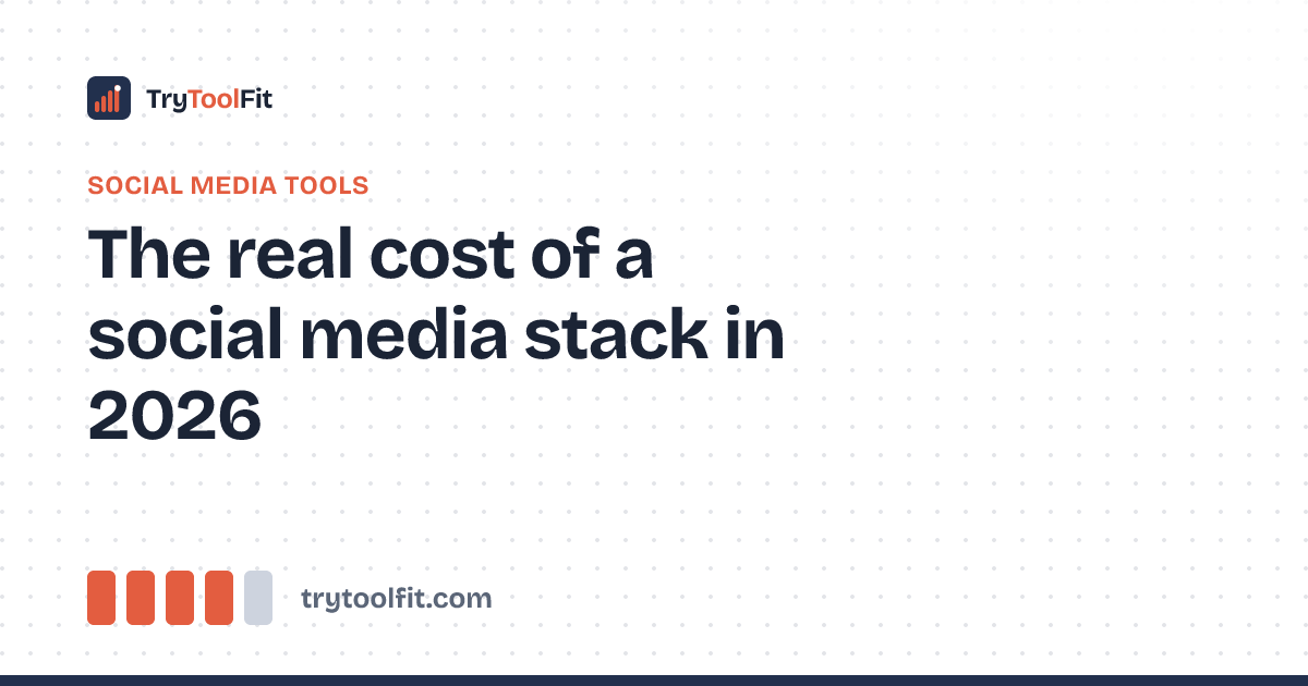 The real cost of a social media stack in 2026