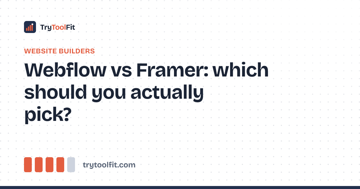 Webflow vs Framer: which should you actually pick?