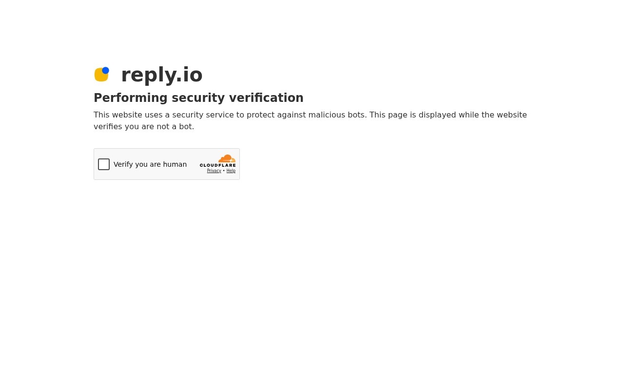 Screenshot of the Reply.io website
