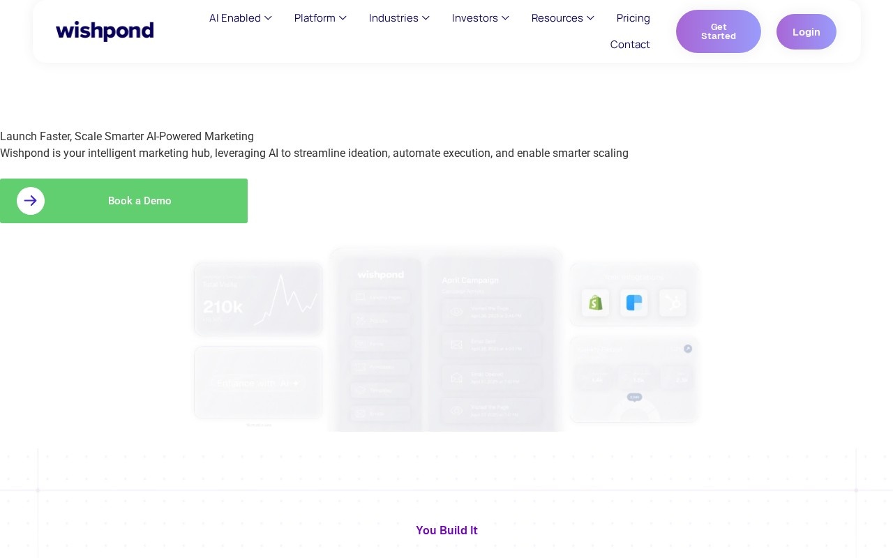Screenshot of the Wishpond website